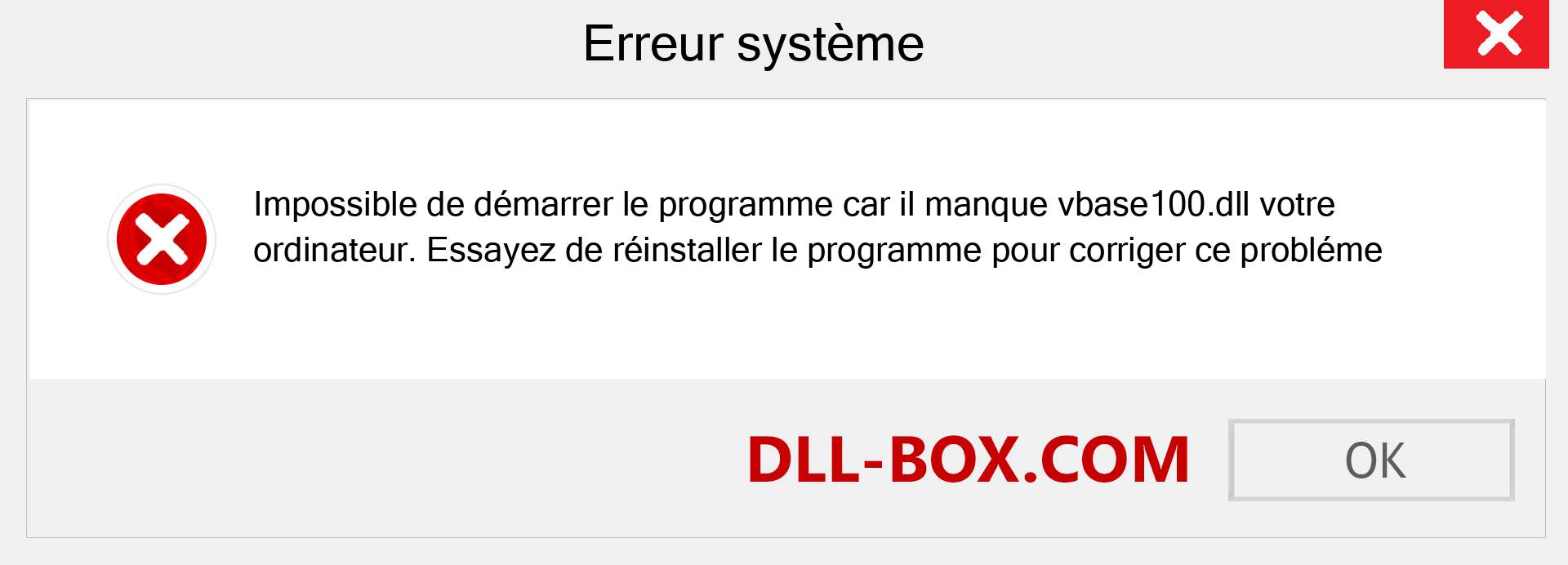 Le fichier vbase100.dll est manquant ?. Télécharger pour Windows 7, 8, 10 - Correction de l'erreur manquante vbase100 dll sur Windows, photos, images